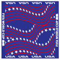 FIFA World Cup 2026™ Official Licensed USA Bandana | 100% Cotton | Red White & Blue Scarf | 56 x 56 cm | USA Soccer Fan Accessory | Shipping Case