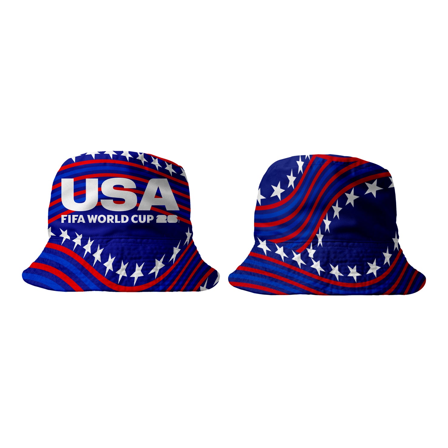 FIFA World Cup 2026™ Official Licensed USA Bucket Hat | Red White & Blue | One Size fits Most | USA  Soccer fan Accessory