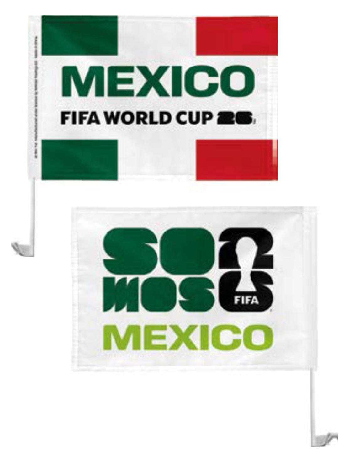 FIFA World Cup 2026™ Official Licensed Mexico Car Flag | Double-Sided Print | El Tri | Somos 26