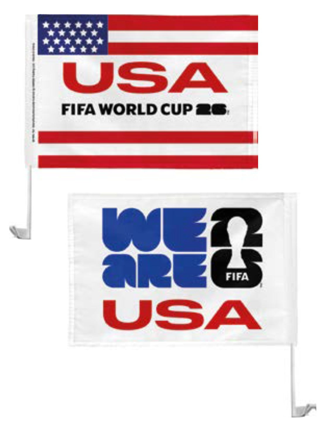 FIFA World Cup 2026™ Official Licensed USA Car Flag | Double-Sided Print | Red White & Blue | We Are 26