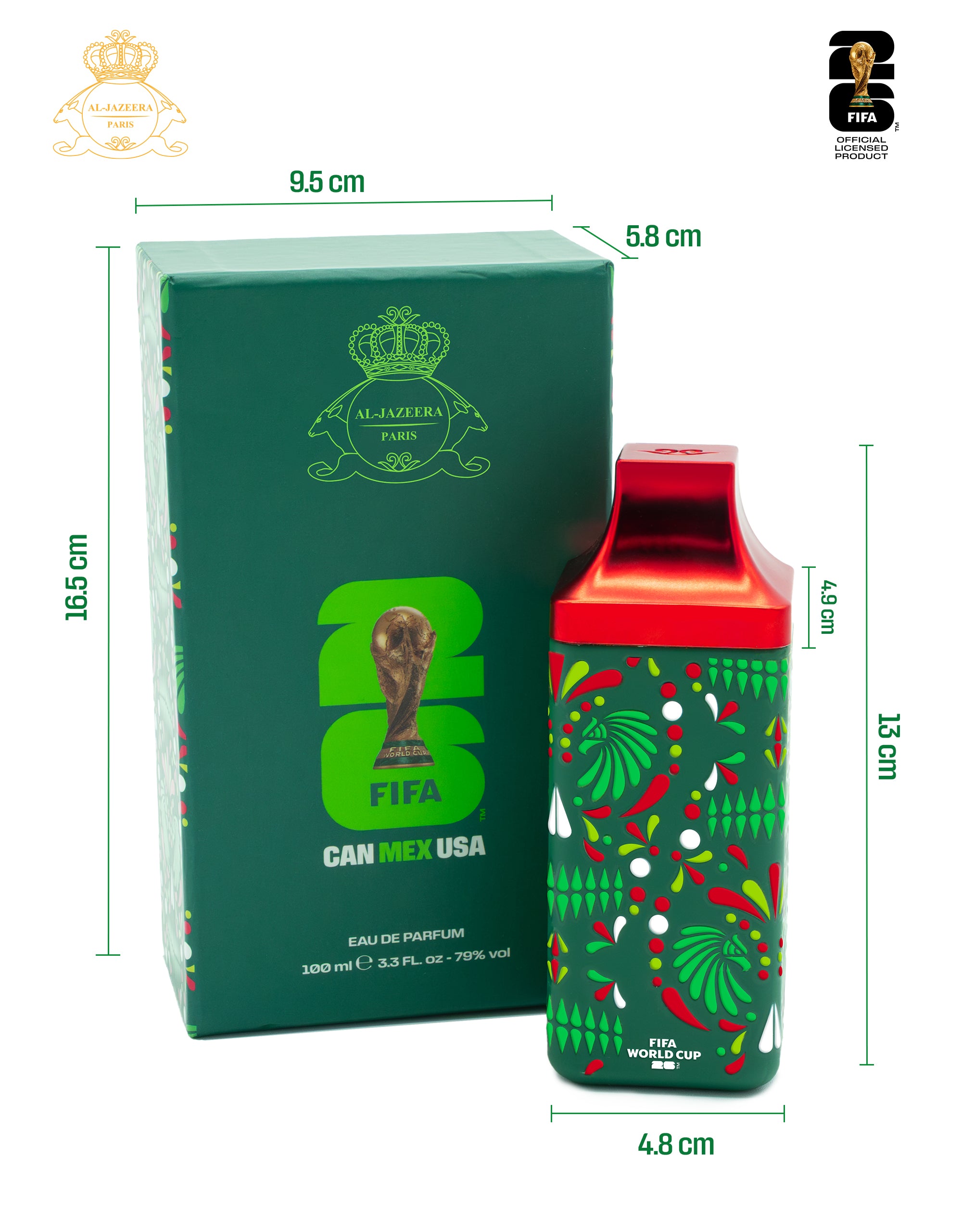 FIFA World Cup 2026™ Official Mexico Edition Fragrance | Eau de Parfum Unisex 100 ml | Limited Edition | Official FIFA Product