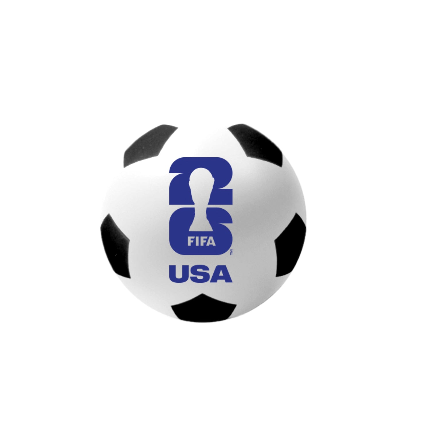 FIFA World Cup 2026™ Official Licensed USA Stress Ball | Mini Soccer Ball with Logo & Trophy | 6.3 cm