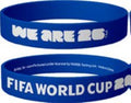 FIFA World Cup 2026™ Official Licensed Silicone Wristband | Blue 15mm Band | “We Are 26” Slogan | Adult Unisex Soccer Fan Bracelet | Shipping Case