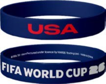 FIFA World Cup 2026™ Official Licensed USA Silicone Wristband | Blue 15mm Band | USA Soccer Fan Bracelet | World Cup 2026 Merchandise