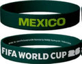 FIFA World Cup 2026™ Official Licensed Mexico Silicone Wristband | Green 15mm Band | Mexico Soccer Fan Bracelet | World Cup 2026 Merchandise | Master Case